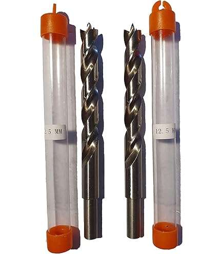 QUARKZMAN Brad Point boor 8,5 mm (21/64 inch) diameter rechte punt ronde schacht metrische brad-punt 3,1 inch boordiepte boorpunt spiraalboor voor timmerhout kunststof rubber