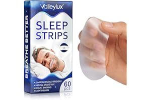 Valleylux 60Pcs Mouth Tape for Sleeping(100mm), Improves Bad Habits for Snoring, Sleep Talk, Drooling, Sleep Strips Help Train Nasal Breathing, Promote Better Nighttime Sleeping and Snoring Relief