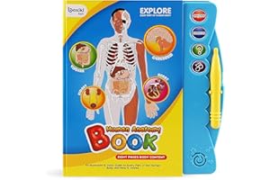 Boxiki Kids Książka o ludzkim ciele | Książki dla dzieci w wieku 3 lat i starszych | Książki naukowe dla dzieci | Zabawki edukacyjne dla dzieci | Zabawki edukacyjne dla niemowląt