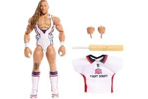Mattel WWE Elite Actionfigur & Zubehör, Serie #110 Butch, 15,2 cm, Sammlerstück mit 25 Gelenkpunkten & austauschbaren Händen