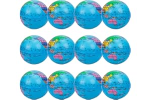 LAMEK 12 Pezzi Palline Globo Terrestre Mini Globo Terrestre in Schiuma Globo Terrestre per Bambini per Sfera Sfera Educational Kid Girl Boy Student Lezione Geografia Apprendimento Blu