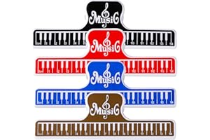 JESUSTREE Clips de Partition de Musique, 4 Pièces Note de Musique Clips Page Support Clamp Plastique Outil de Fichier pour Piano Livre Pince Stationnaire pour Piano Guitare Violon Player