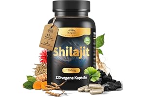 REGIO Original Shilajit Kapseln: Natürliches Himalaya Bio Harz Extrakt, 100% Reines Shilajit als Nahrungsergänzungsmittel für Energie, Vitalität Wohlbefinden - In Europa geboren (1300mg (120 tablets))