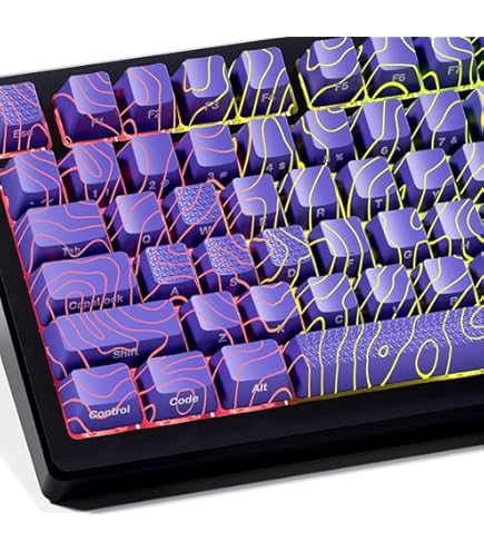 Keycap Topografici Catekro - 118 Tasti Trasparenti Con Legende Laterali | Per Tastiere 75% E 60% - Foto 12