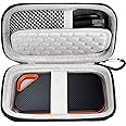 M.G.R.J Portable Carrying External Hard Drives Case Cover for Sandisk Extreme PRO/Portable SSD/Crucial X8 Portable SSD 500GB 1TB 2TB 4TB (Hard|EVA|Black)