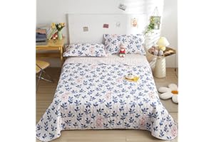 LYNNB Tagesdecke Baumwolle 90x200 cm für Kinder Jungen Teenager mit Cartoon Pflanze Blumen Bettüberwurf Überwurfdecke Bettdecke Stepp Decke Wohndecke Matratze Geeignet für Schlafzimmer Kinderzimmer