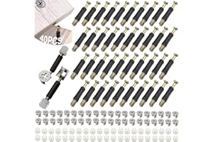 YBFBSJK Connecteur Excentrique 40 Pcs Raccords Excentriques Meuble Montage Raccordement Connecteur Meuble Excentrique Connecteur d'Armoire Raccordement Vis Connexion Pour Meuble Table Armoires 35mm 40mm