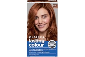 Clairol Lasting Colour Permanent Hair Dye | Ideal Grey Coverage | Shiny and Moisturised Hair | 6R Auburn