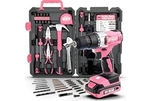 Hi-Spec Set di attrezzi per la casa da 80 pezzi con trapano avvitatore da 18V. Set completo di utensili manuali per la riparazione e manutenzione fai-da-te in casa, in ufficio e in officina.