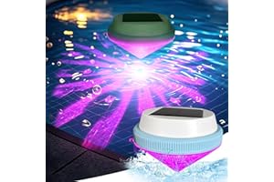 Yarteim Schwimmende Solar Poolbeleuchtung,Solarleuchten Teichbeleuchtung,7 Farbwechse Wasserdichtes Pool Lichter,Pool Beleuchtung Unterwasser,Solar Pool Licht für Außenbereich,Teich Deko,Pool Zubehör