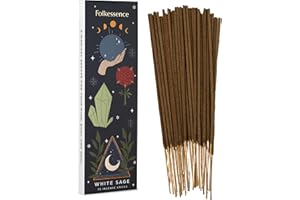 Folkulture White Sage Incense Sticks - Pack of 75 Insenses for Cleansing- Natural and Non - Toxic Inscents Sticks for Relaxation - Slow Burning Aroma Sticks for Christmas (White Sage)