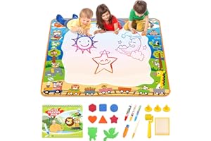 lenbest Tappeto Magico Bambini - 100×100cm Doodle - Giochi Educativi - Colori Acqua - Giocattoli 2 3 4 Anni Regalo
