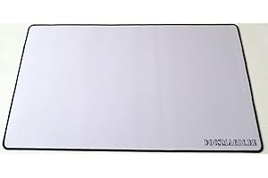 docsmagic.de Premium Playmat White - 60 x 34 cm Stitched 3mm - Tapis de Jeu Blanc