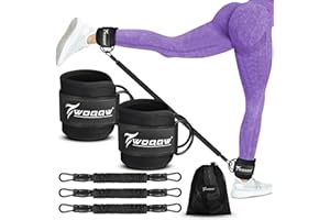 WOQQW Resistance Bands Set, Ankle Resistance Bands with Cuffs, Glutes Workout Equipment, Legs Resistance Bands with Ankle Strap for Women & Men, Home Gym Exercise Equipment