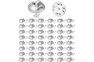YICELERATE Butterfly Pins,Badge Pins,Pin Backs for Badges,Sliver 50Pcs,Pin Backs Locking Pin Keepers,Metal Pin Fasteners,Pin Locks for Badges,Brooch Backs,Pins for Badges,Badges Pin,Backs Safety Clasp Brooch