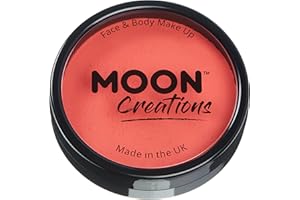 Moon Creations Pro Gesichts- und Körper-Make-up, professionelle Farbfarben-Kuchentöpfe für Gesichtsfarbe, Kostüme, Feste, Halloween für Kinder, Erwachsene (Koralle, 36 g)