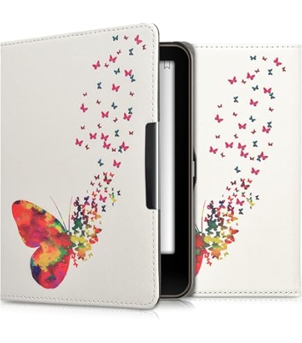 Kwnmobile Flipcase Für Tolino Page 2 – Schutzhülle Mit Polarlicht-Hirsch-Design In Türkis, Blau & Schwarz