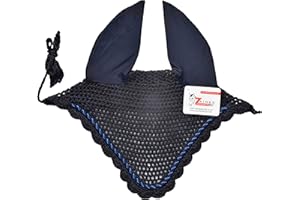 ZAINEE SPORTS ZAINEE Bonnet en coton respirant pour cheval Bleu marine