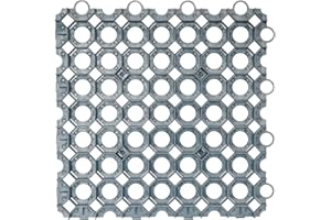 Jardibric - Dalle à Gazon 50 x 50 x 4 cm + 3 cm angrage - PEHD - 4 Dalle par m² Résistance de 150 tonnes/m² (grille vide)