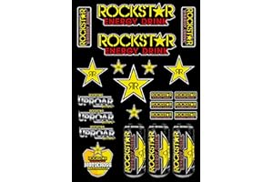 CMR DESIGN CO KIT DE PEGATINAS ENERGY MOTO ROCKSTAR PATROCINADOR MTB COMPATIBLE PARA CASCO KTM HONDA YAMAHA KTM CROSS ENDURO (72)