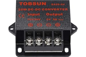 VOLRANTISE DC 12V/24V to 5V 5A Converter - Voltage Reducer Regulator, Step Down Buck Converter Power Supply Transformer Module (12V/24V to 5V 5A)