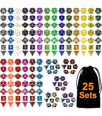 Lot De Dés En Résine 'Pound Of Dice' - Environ 80 à 100 Dés Mélangés, Couleurs Et Formes Variées - 9