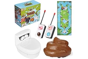 KreativeKraft Juego Mesa Divertido, Control Remoto Juego Infantil Gira Hace Ruidos, Regalo de Broma para Ninos Adultos (Marrón/Blanco )