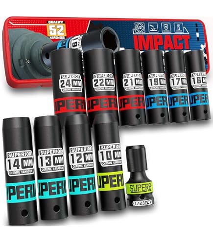 VEVOR Set Bussole A Impatto Da 3/8", Set Bussole Profonde Da 18 Pezzi - Foto 7