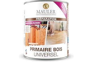 MAULER - Sous Couche Bois - Primaire Bois Universel - Aspect Incolore - Sous-Couche pour Intérieur et Extérieur - Tout Type de Surface… (1L)