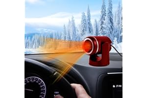 OWNICEE Auto Heizung 12V 150W, Tragbare Autoheizung Heizlüfter 2 in 1 Heizung & Ventilator, N1 Windschutzscheibe Entfroster Demister, Zusatzheizung fürs Auto, 360° Drehbar, Stecker für Zigarettenanzünder