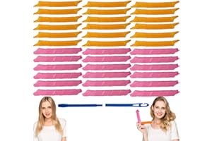 EQARD Bigoudis de Cheveux Sans Chaleur Pas de Chaleur Boucles en Spirale Coiffage Rouleaux Kit Magiques Bigoudis avec Crochets de Coiffage pour Salon à Domicile DIY La Plupart des Types de Coiffures
