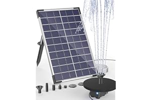 ‎BILING Biling Solar Springbrunnen für Außen, Solar Springbrunnen 7.5W DIY Solar Teichpumpe 2023 Upgrade mit 1.5 m Wasserleitung Solarbrunnen für teich