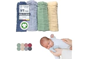 furora BABY Mussole Neonato Cotone 25x25 cm piccolo (morbido, biologico, 60° lavabile) Lavette Neonato quadrati cotone mussole, Neonato Accessori Utili, Regalo femmina maschile