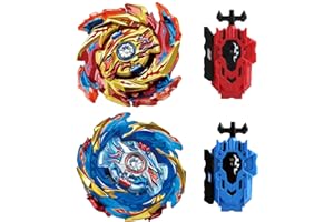 Wotean Gyroscope Turbos Kit toupie de Combat 4D Arena Metal Fusion avec Lanceur de Bataille, Coffret Cadeau (174-1+174-2)