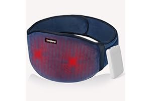 ‎COMFYTEMP Comfytemp Wärmegürtel Vibrationsmassage für Rücken mit 25Wh Akku,18x147cm Kabellos Heizgürtel Massagegerät, Ultraweich Heizkissen mit Abschaltautomatik, Rückenwärmer mit USB