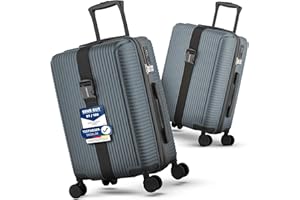 EXPLOORE Handgepäck Koffer 55x40x20cm Trolley, Leichter Robuster Hartschalenkoffer aus Premium ABS-Material mit TSA-Schloss, Reisekoffer mit Rollen, ideal als Koffer handgepäck, Grau