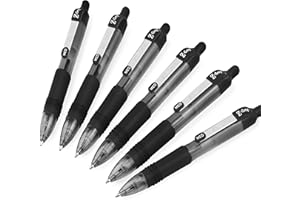 ZEBRA TECHNOLOGIES Zebra Z-Grip Smooth - Mini penne a sfera retrattili, 1,0 mm, confezione da 6, colore: nero