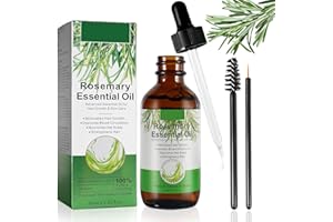 LKSJBQ Rosmarinöl Haare, 60ml Rosemary Oil for Hair, 100% Rein Natürlich Rosmarinöl für Haarwachstum und Hautpflege, Tief NäHrende Kopfhaut, Stimuliert das Haarwachstum für Männer Frauen