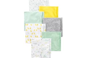 Simple Joys by Carter's Mantas de Bebé de Franela Unisex Niño, Pack de 7