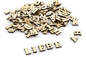 OBLIQUE UNIQUE Oblique-Unique® ABC Holz Buchstaben Holzspielzeug ca. 100 Teile - Spielerisches Lernen des Alphabetes - Motorik Spielzeug
