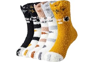 WORPICE Fluffy Socks - CATS PAW Fluffy Socks Womens, Thermal Socks for Women Bed Socks, fluffy Socks Womens 4-7