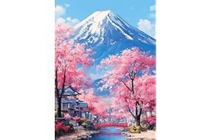 CEOVR Peinture Diamant Adulte Mont Fuji,30x40cm Diamond Painting Adulte​,5D DIY Diamond Art Kit Complet,Paysage