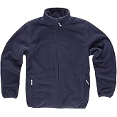 WORKTEAM Fleece Jacket, Stand Collar with Zip, 100% Polyester 280 g, Soft Interior, Warm and Breathable, Workwear and Outdoor