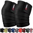 DMoose Fitness Knee Wraps for Weightlifting (Pair) - USPA Approved 78" Cotton Straps for Powerlifting, Leg Press, Squats & Joint Stability - Reinforced Stitching Knee Wrap Support for Men & Women