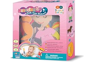 Buddy & Barney - Dressing Up Bath Time Stickers Toy 32 PIECES baby toddler girls boy bathtime with storage organiser bag