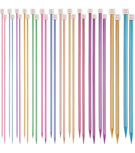 Igadgitz 44-Piece Knitting Needles Set – 35cm Stainless Steel Needles (2-8mm), Stitch Markers, Blunt Needles & Pouch