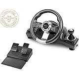Subsonic - Volant de course Drive Pro Sport avec pédalier, palettes et levier de vitesse pour Playstation 4 - PS4 Slim - PS4 Pro - Xbox One - Xbox one S – PC - PS3 (compatibles tous jeux)