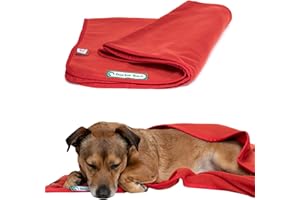 Doctor Bark | kuschelige Hundedecke waschbar bis 95°C, hygienische, weiche Fleecedecke für Sofa und Hundebett, Flauschige Haustierdecke - Made in Germany (M - 100x70 cm/Rot)