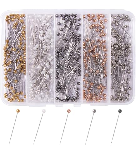 Confezione Da 600 Spille Da Cucito Con Testa Colorata - Spilli Per Sartoria, Trapuntatura E Artigianato - 38 Mm, In Acciaio Inox