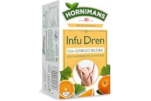 Hornimans Infu Dren | Infusión con con Ginkgo Biloba y Cola de Caballo 100% Natural | 20 bolsitas | Sin Teína